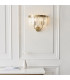 Ascoli Wall Lamp Antique Brass Plate & Clear Cut Glass 2 x 6W LED E14-4
