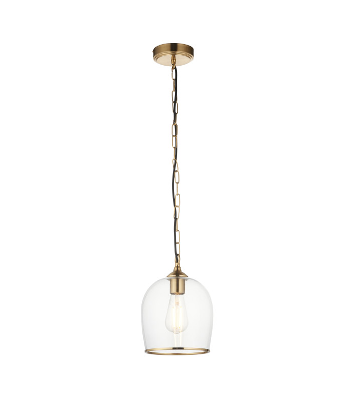 Pillaro Table Lamp Brushed Aged Brass Plate & White Marble E14-8
