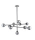 Grosseto Multi Arm Pendant Ceiling Light Black Chrome Plate & Smoked Mirror Glass 10 x 5W LED G9-7