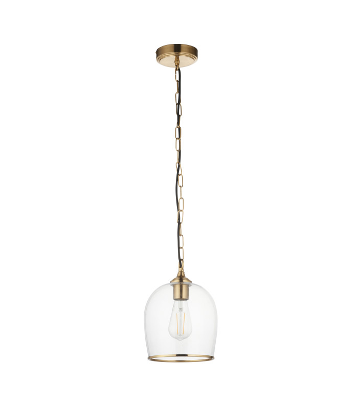 Pillaro Table Lamp Brushed Aged Brass Plate & White Marble E14-9