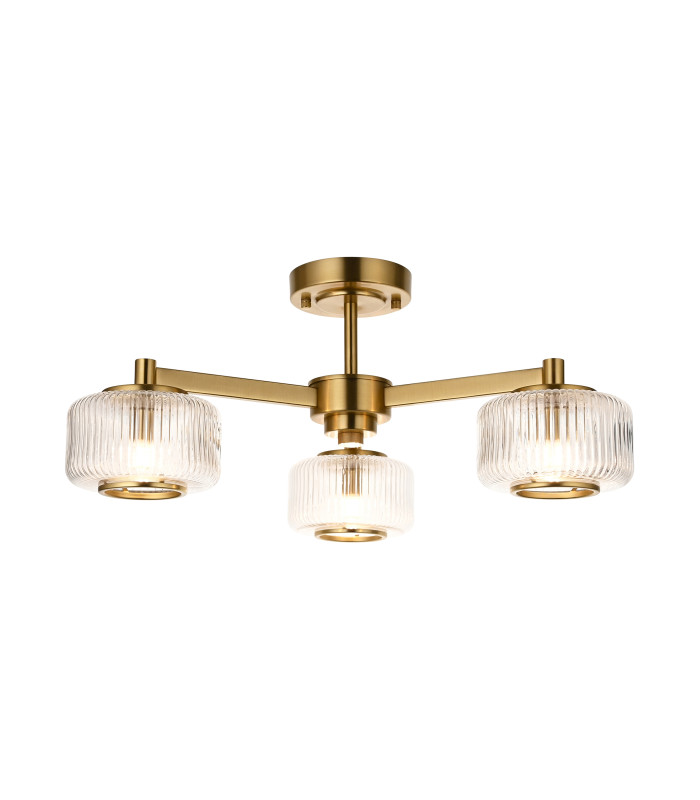 Livorno Cluster Pendant Ceiling Light Bright Nickel Plate & Clear Glass 7x E27-1