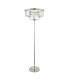 Ascoli Glass Floor Lamp Bright Nickel Plate & Clear Cut Glass 3 x 6W LED E14-1
