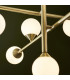 Grosseto Multi Arm Pendant Ceiling Light Satin Brass Plate & Gloss White Glass 10 x 5W LED G9-5