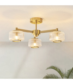 Livorno Cluster Pendant Ceiling Light Bright Nickel Plate & Clear Glass 7x E27-2