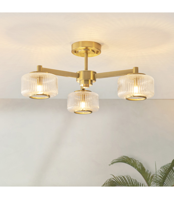 Livorno Cluster Pendant Ceiling Light Bright Nickel Plate & Clear Glass 7x E27-2
