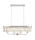 Ascoli Bar Pendant Ceiling Light Bright Nickel Plate & Clear Cut Glass 4 x 6W LED E14-1