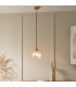Pillaro Table Lamp Brushed Aged Brass Plate & White Marble E14-2