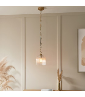 Pillaro Table Lamp Brushed Aged Brass Plate & White Marble E14-2