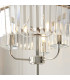 Ascoli Glass Floor Lamp Bright Nickel Plate & Clear Cut Glass 3 x 6W LED E14-3