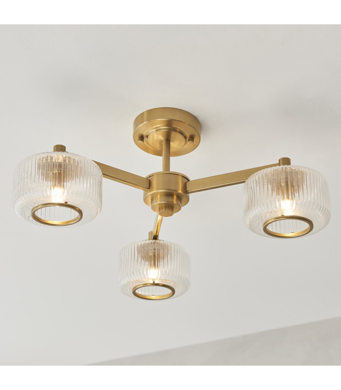 Livorno Cluster Pendant Ceiling Light Bright Nickel Plate & Clear Glass 7x E27-4