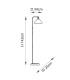 Bellora Glass Floor Lamp Bright Nickel Plate & Clear Glass 10W LED E27-8