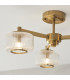 Livorno Cluster Pendant Ceiling Light Bright Nickel Plate & Clear Glass 7x E27-5