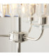Ascoli Glass Floor Lamp Bright Nickel Plate & Clear Cut Glass 3 x 6W LED E14-4