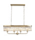 Ascoli Bar Pendant Ceiling Light Antique Brass Plate & Clear Cut Glass 4 x 6W LED E14-1