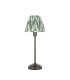 Rise Antique Bronze Plate Table Lamp with Cotswold Green Fabric Zigzag Shade 16cm 7W LED E14-9