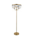Ascoli Glass Floor Lamp Antique Brass Plate & Clear Cut Glass 3 x 6W LED E14-1