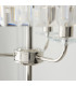 Ascoli Glass Floor Lamp Bright Nickel Plate & Clear Cut Glass 3 x 6W LED E14-6
