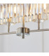 Ascoli Bar Pendant Ceiling Light Bright Nickel Plate & Clear Cut Glass 4 x 6W LED E14-4