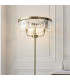 Ascoli Glass Floor Lamp Antique Brass Plate & Clear Cut Glass 3 x 6W LED E14-3