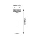 Ascoli Glass Floor Lamp Bright Nickel Plate & Clear Cut Glass 3 x 6W LED E14-8