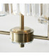 Ascoli Bar Pendant Ceiling Light Antique Brass Plate & Clear Cut Glass 4 x 6W LED E14-5