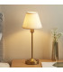 Rise Vintage Brass Finish Table Lamp with Vintage White Fabric Ivy Shade 16cm 7W LED E14-3