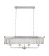 Ascoli Bar Pendant Ceiling Light Bright Nickel Plate & Clear Cut Glass 4 x 6W LED E14-7