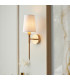 Florence Wall Lamp Vintage Brass Finish & Vintage White Fabric 6W LED E14-3