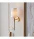 Florence Wall Lamp Vintage Brass Finish & Vintage White Fabric 6W LED E14-4