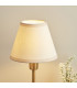 Rise Vintage Brass Finish Table Lamp with Vintage White Fabric Ivy Shade 16cm 7W LED E14-5