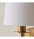 Florence Wall Lamp Vintage Brass Finish & Vintage White Fabric 6W LED E14-6