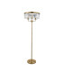 Ascoli Glass Floor Lamp Antique Brass Plate & Clear Cut Glass 3 x 6W LED E14-8