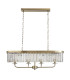 Ascoli Bar Pendant Ceiling Light Antique Brass Plate & Clear Cut Glass 4 x 6W LED E14-9