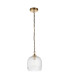 Pillaro Table Lamp Brushed Aged Brass Plate & White Marble E14-9