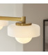 Thistle Pendant Ceiling Light Brushed Aged Brass Plate & Handmade Champagne Glass 3x E14-6