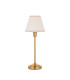 Rise Vintage Brass Finish Table Lamp with Vintage White Fabric Ivy Shade 16cm 7W LED E14-9