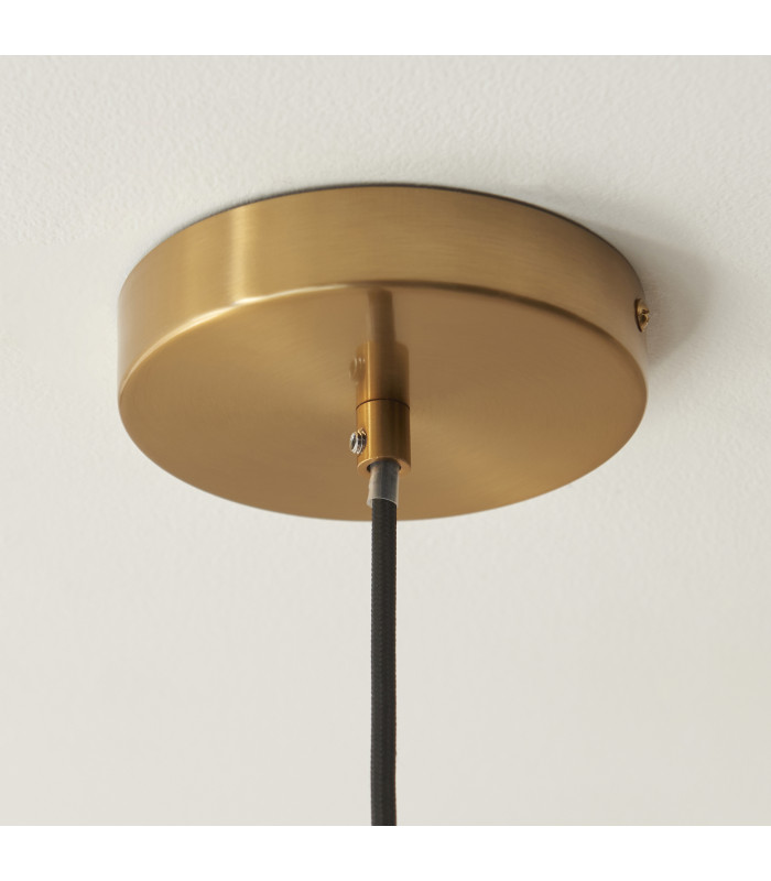 Livorno Cluster Pendant Ceiling Light Antique Brass Plate & Clear Glass 7x E27-7