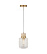 Livorno Cluster Pendant Ceiling Light Antique Brass Plate & Clear Glass 7x E27-8