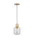 Livorno Cluster Pendant Ceiling Light Antique Brass Plate & Clear Glass 7x E27-9