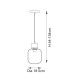 Livorno Cluster Pendant Ceiling Light Antique Brass Plate & Clear Glass 7x E27-10