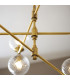 Rome Multi Arm Pendant Ceiling Light Brushed Aged Brass Plate & Clear Glass 12 x 3.2W LED G9 Daylight White-4
