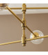 Rome Multi Arm Pendant Ceiling Light Brushed Aged Brass Plate & Clear Glass 6 x 3.2W LED G9 Daylight White-4