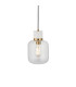 Livorno Cluster Pendant Ceiling Light Bright Nickel Plate & Clear Ribbed Glass 7x E27-1