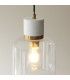 Livorno Cluster Pendant Ceiling Light Bright Nickel Plate & Clear Ribbed Glass 7x E27-5