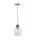 Livorno Cluster Pendant Ceiling Light Antique Brass Plate & Clear Glass 3x E27-8