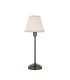 Rise Antique Bronze Plate Table Lamp with Vintage White Fabric Ivy Shade 16cm 7W LED E14-9