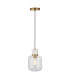 Livorno Cluster Pendant Ceiling Light Bright Nickel Plate & Clear Ribbed Glass 7x E27-8