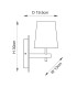 Calista Wall Lamp Vintage Brass White Marble Effect & Natural Linen 7W LED E14-9