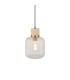 Livorno Cluster Pendant Ceiling Light Antique Brass Plate & Clear Ribbed Glass 13x E27-1