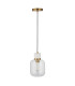 Livorno Cluster Pendant Ceiling Light Bright Nickel Plate & Clear Ribbed Glass 7x E27-9